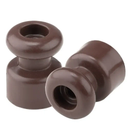 Изолятор для декоративного расположения витых проводов D 19,5 мм, H 24,5 мм "РЕТРО", 10шт, шоколад