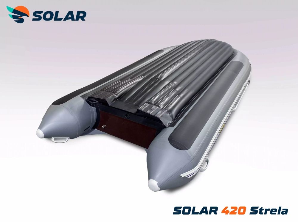 Лодка надувная моторная solar-420 strela jet tunnel