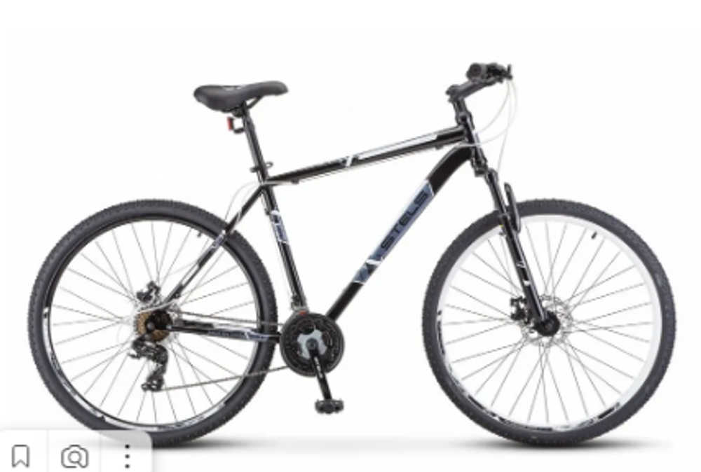 Велосипед 27.5" STELS Navigator-700 MD р.17.5" черный/белый