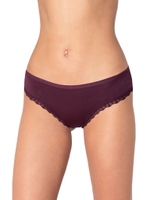 Трусики-бразилиана с узким кружевом по вырезам (Размер: S) (Цвет: голубой)