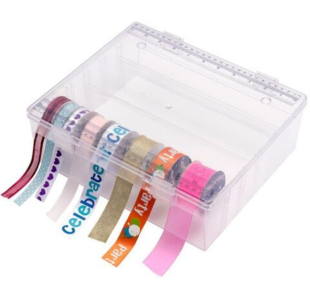 Органайзер для лент, 29,5 x 25 x 9 см, пластик, прозрачный