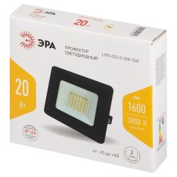 Прожектор светодиодный уличный ЭРА LPR-023-0-30K-020 20Вт 3000K IP65 гарантия 2 года