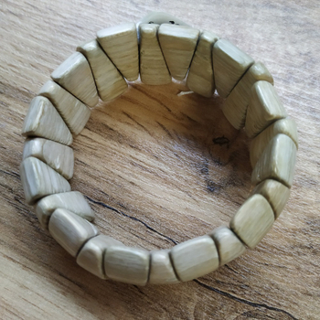 Браслет Заборчик, дерево, цвет бежевый, ширина 27 мм