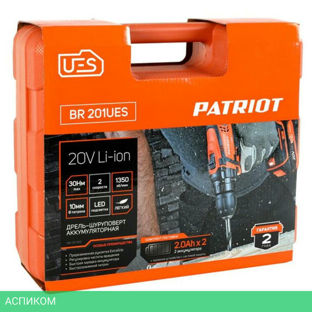 Дрель-шуруповерт Patriot BR 201UES-h (180201205)