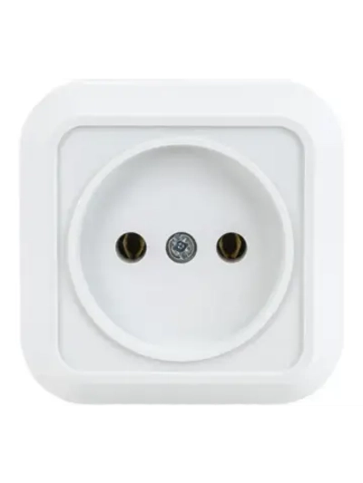 Розетка одноместная квадратная 16А IP20 makel