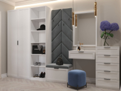 Обувница для прихожей, тумба, Нордик 68х45х48, белая