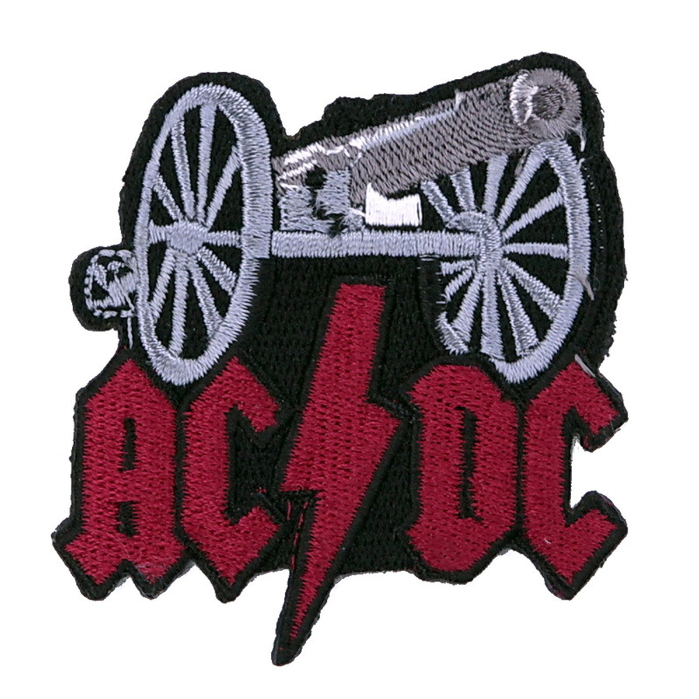Нашивка AC/DC (пушка, красное лого)