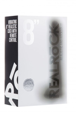 Чёрный вибратор-реалистик Vibrating Realistic Cock 8 With Scrotum - 20 см. (Цвет: черный)