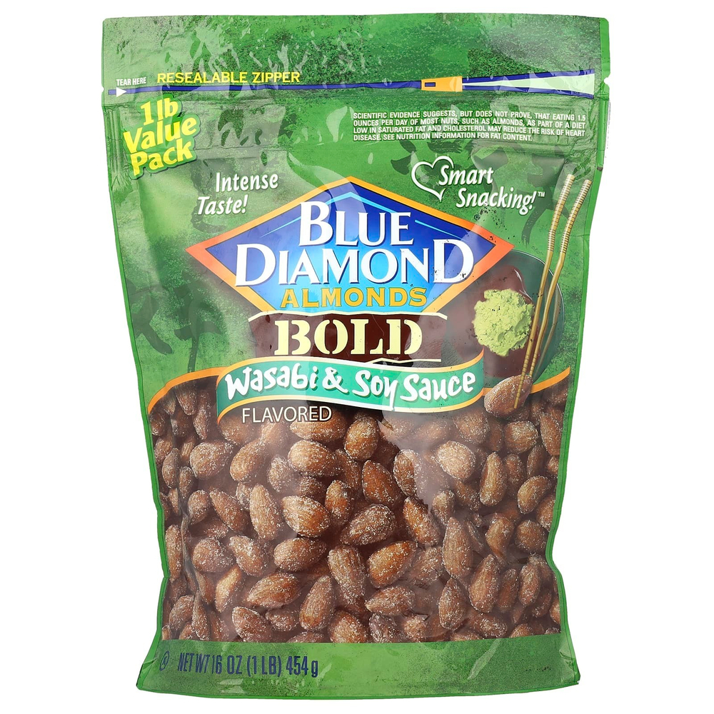 Blue Diamond, миндаль, жирный соус с васаби и соевым соусом, 454 г (16 унций)
