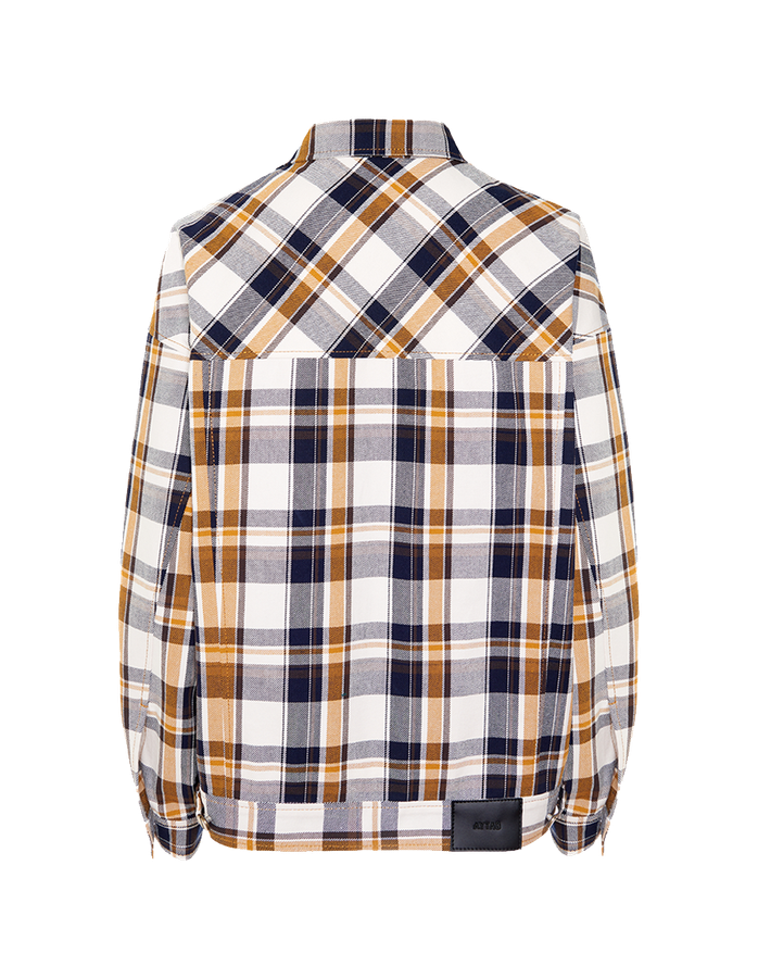 Plaid denim jacket