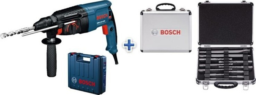 Перфоратор BOSCH GBH 2-26 DRE SET БЗП в комплекте 0615990L43 Набор оснастки