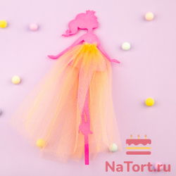 Топпер «Принцесса №2» (фуксия, цвет ткани в ассортименте)