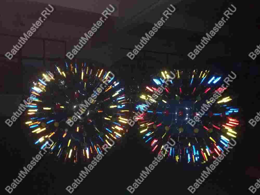 Светящийся зорб «Neo» ТПУ, диаметр 2,2 м, с усиленными сидениями