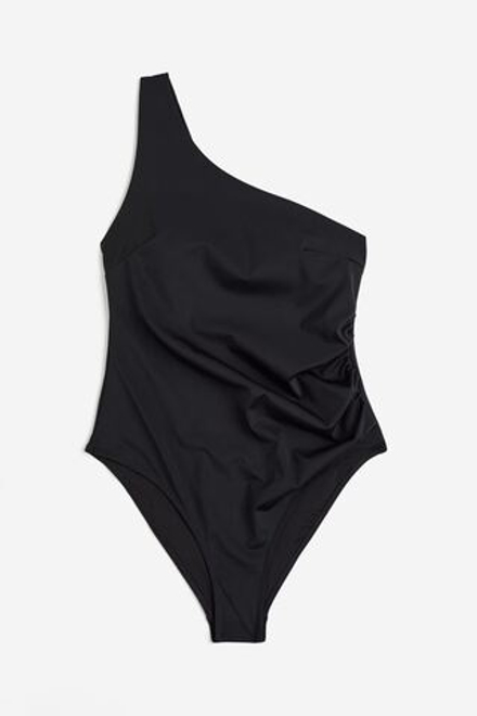 H&M КУПАЛЬНИК НА ОДНО ПЛЕЧО, ЧЕРНЫЙ
