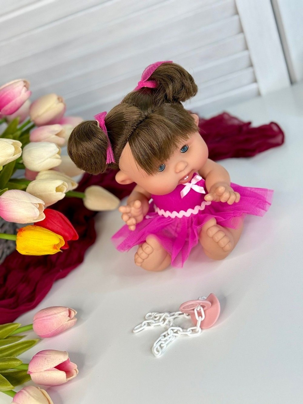 Пупс Nines 26см PEPOTE с закрывающими глазками (N804B1)