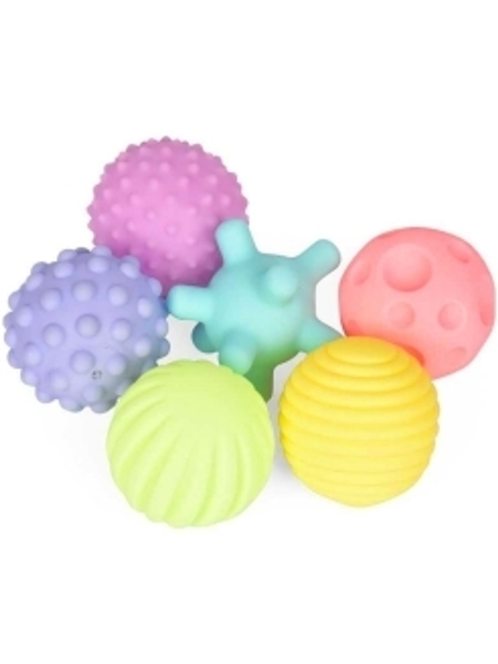 500000005/Тактильные мячики ,6 шт *6 см ,в пакете/124