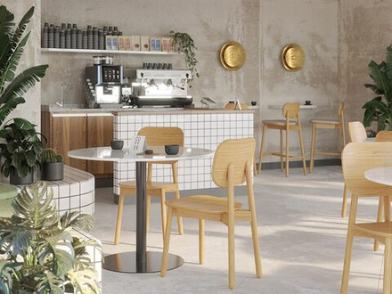 Стул барный LATITUDE Saga, рогожка, бежевый