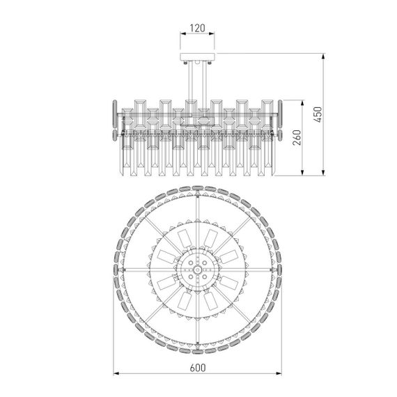 Потолочная люстра Bogates Lago 330/9 Strotskis