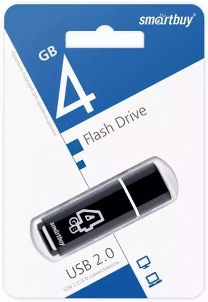 4GB USB Smartbuy Glossy series Black