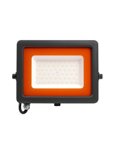 Прожектор светодиодный PFL-S2 50Вт 6500К IP65 220–240В ДО с клапаном закален. матов. стекло сер. Pro JazzWay 2853301D