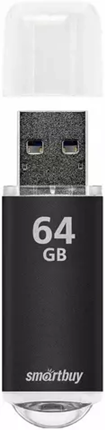 Флешка 64-GB USB-3.0 SmartBuy V-Cut чёрный