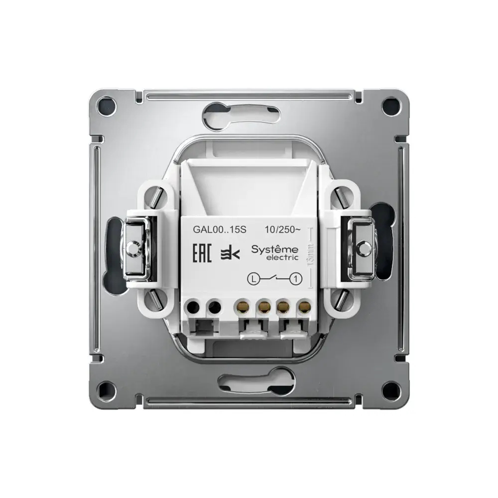 ARTGALLERY 1-клавишный ВЫКЛЮЧАТЕЛЬ КНОПОЧНЫЙ, 10А, механизм, быстрозажим. клем., ГРИФЕЛЬ