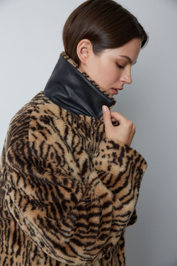 Шуба двубортная из шерсти Стелла Маккартни