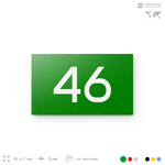 Табличка с номером 46 на дверь квартиры, для офиса, кабинета, аудитории, склада, зеленая 120х70 мм, Айдентика Технолоджи