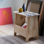 Табурет для кухни, 49х28х45, Пэрйохан, стремянка, деревянный, с полкой для хранения, IKEA