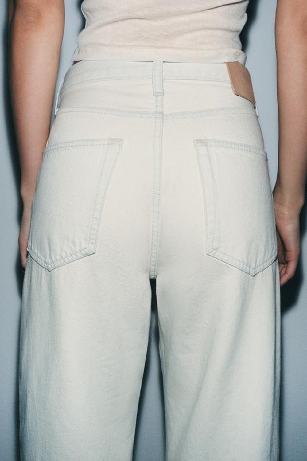 ZARA ДЖИНСЫ BAGGY СО СРЕДНЕЙ ПОСАДКОЙ — ZW COLLECTION, ГОЛУБОЙ