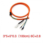 Провод кабель на мотор колесо S сечения 3x5.0мм2 + 5x0.3мм2 длина 100см общий D 11.1мм