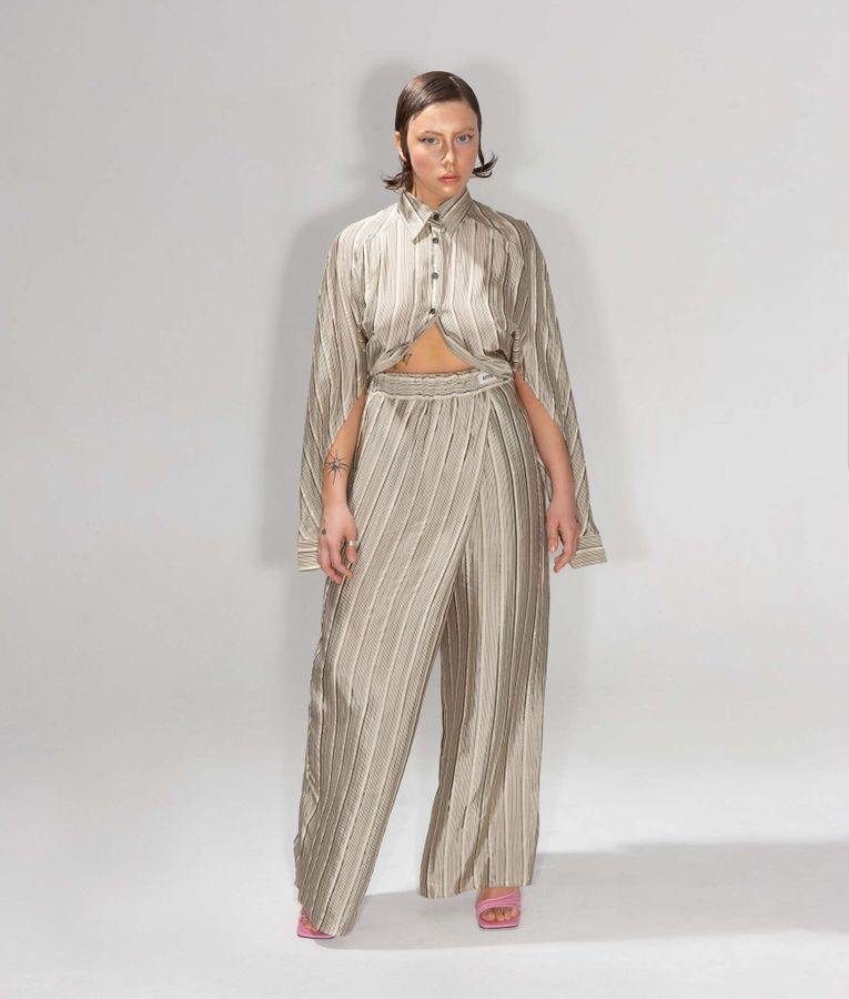 Champagne stripes pants