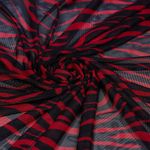 Сетка бельевая эластичная 100 г/м², шир.160 см / 3 метра, принт Зебра, цв.красный+черный /SZ025816.04/