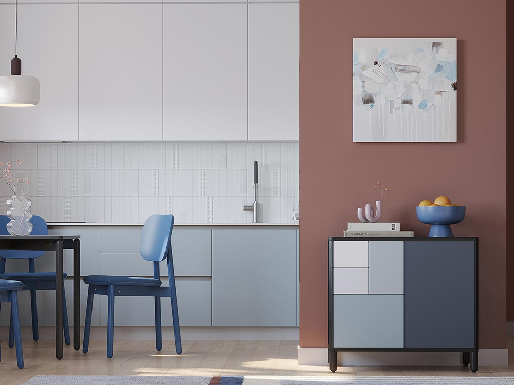 Стул LATITUDE Saga, рогожка, синий