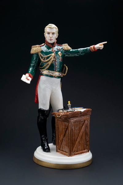 Статуэтка. Фарфор. Солдат. Коновницын Петр Петрович - Русский полководец. Россия