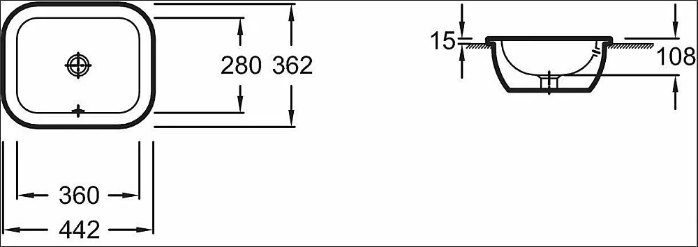 Раковина Jacob Delafon VOX45 EYD102-00 белая