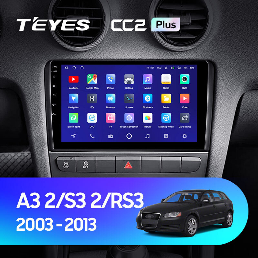 Teyes CC2 Plus 9" для Audi A3 2003-2013 +CANBUS