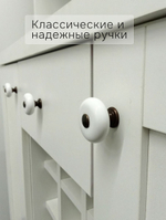 Шкаф витрина 95х42х81, Элина, стеклянная, навесная (верхняя часть буфета), ЛДСП, белый, Dipriz