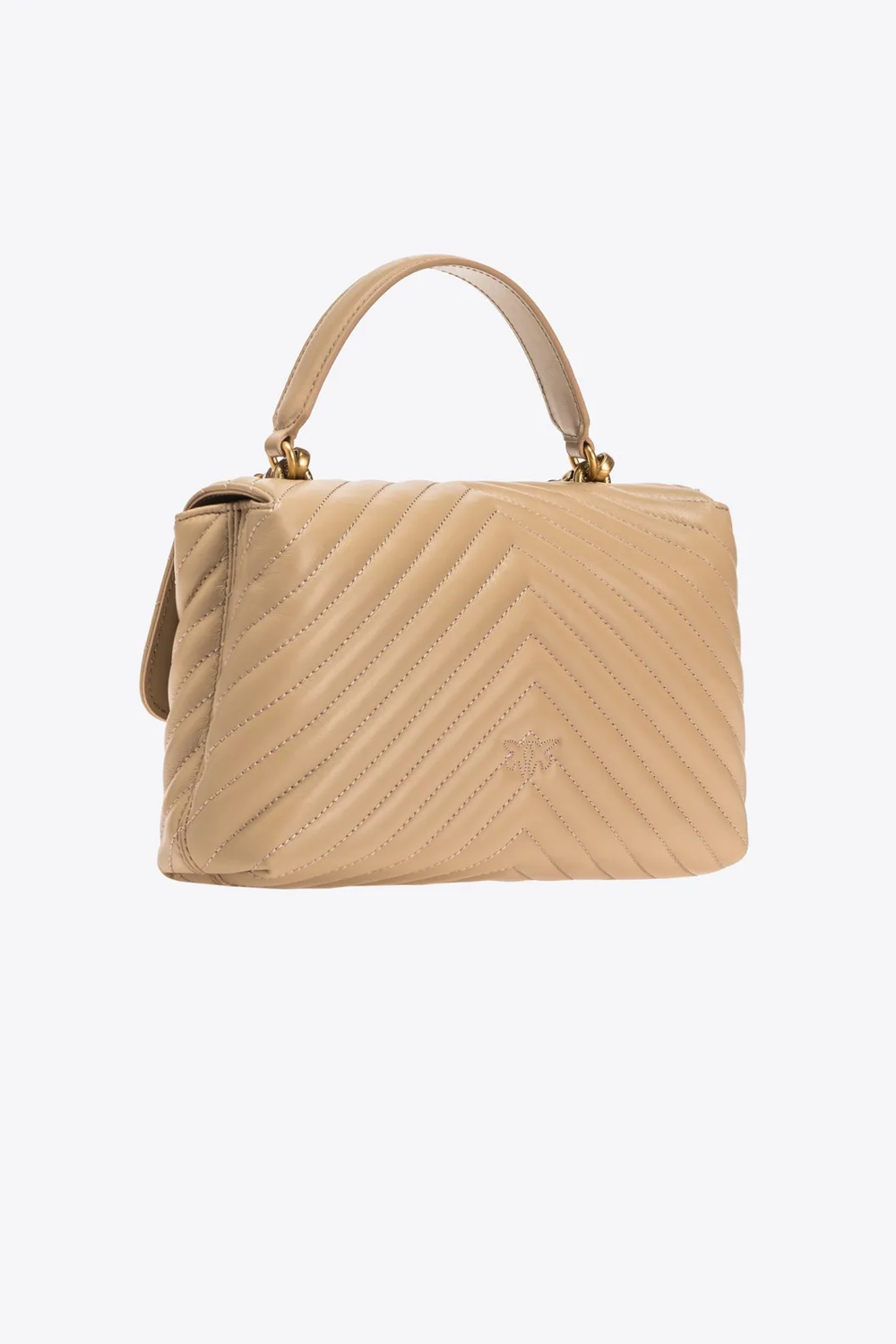 LADY LOVE BAG PUFF CHEVRON – sand-antique gold