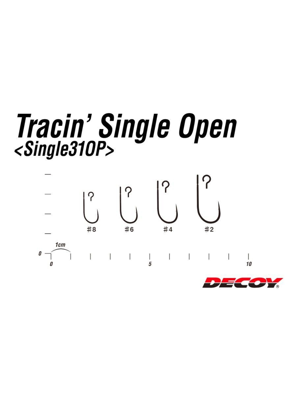Крючок одинарный Decoy SINGLE 31 OP Tracin' Single OP #2 (в упаковке 10 штук)