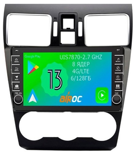 Магнитола для Subaru Forester, XV 2015-2018 - Airoc AB-3402 (кнопки и крутилки), Android 13, TS20, 6/128Гб, SIM-слот, CarPlay