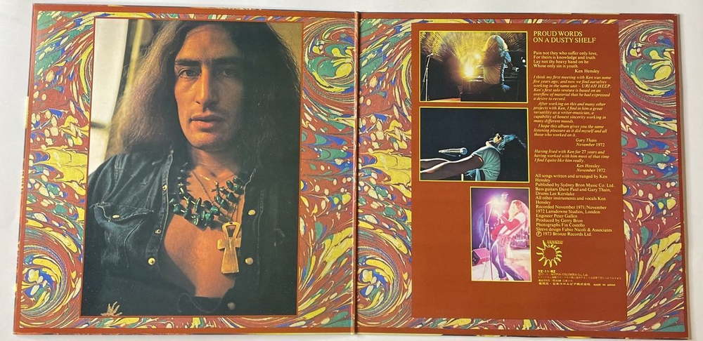 Винтажная виниловая пластинка LP Ken Hensley Proud Words On A Dusty Shelf (Japan 1973) (No Obi) Proud Words