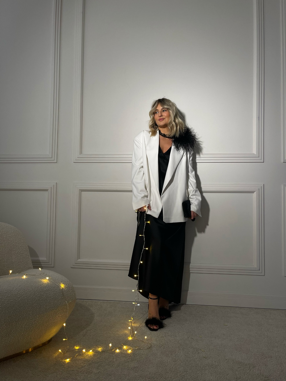 Шёлковое платье черное