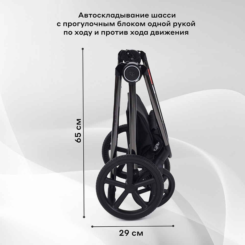 Детская коляска Rant Teo Black Chrome 3 в 1 Graphite