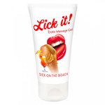 Съедобный массажный гель Lick it! со вкусом коктейля "Секс на пляже" 50 мл.