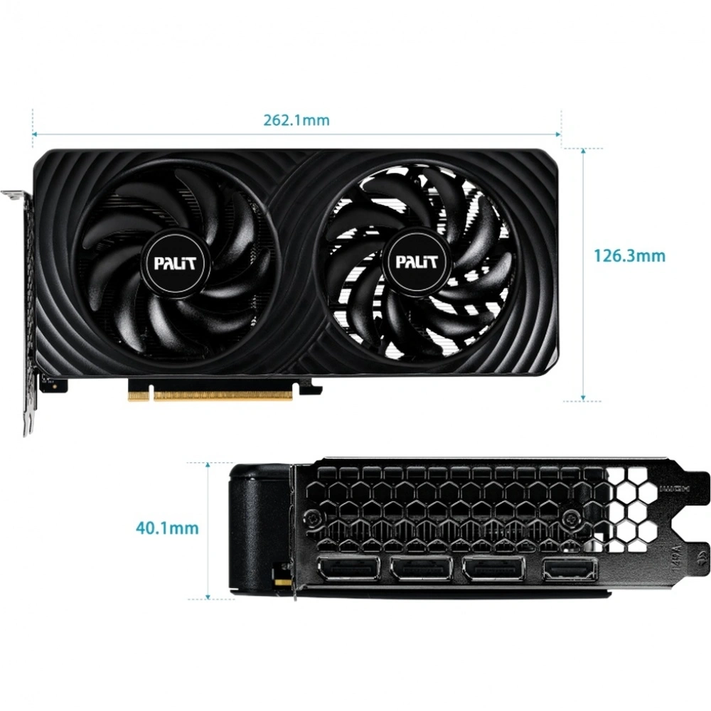 Видеокарта Palit RTX5050 DUAL OC 8GB GDDR6 (NE65050S19P1-GB2070D)