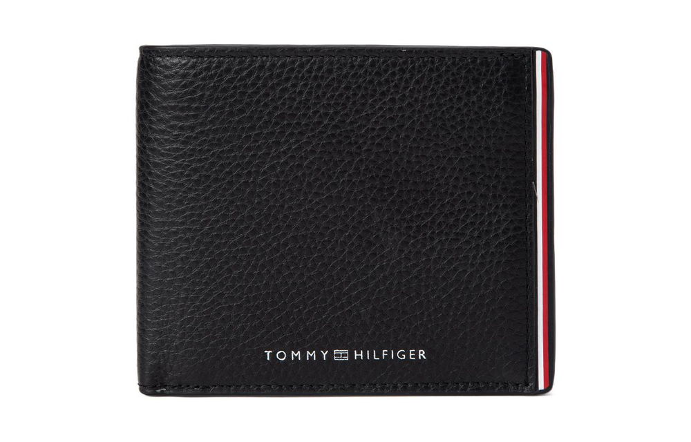 Tommy Hilfiger Cow Leather Wallet Regular Men"s Black