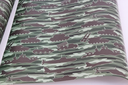 Упаковочная бумага глянцевая, "Армия", 0,68*0,98 м, 5 листов