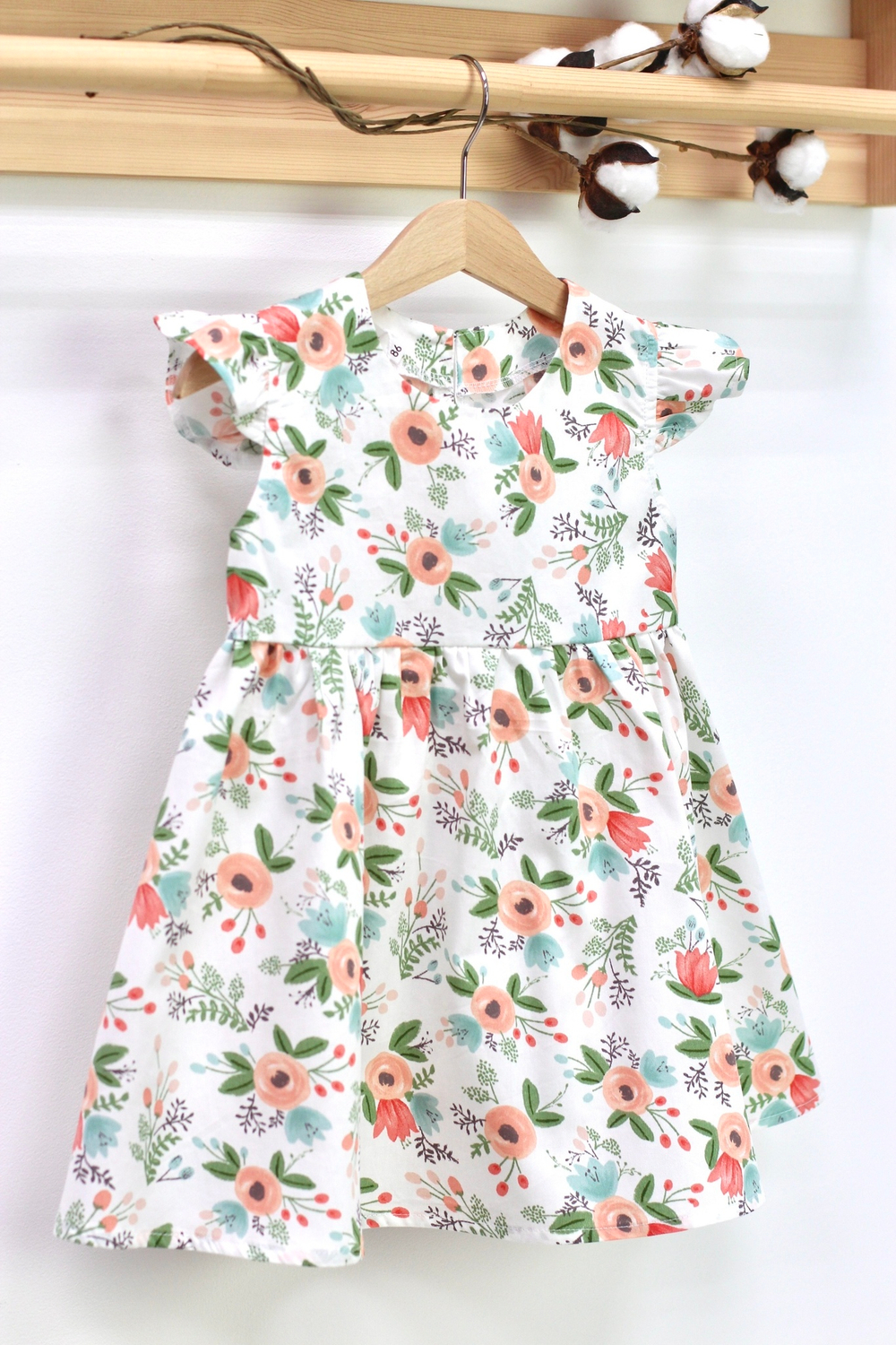 Платье из 100% премиального хлопка «Цветы»