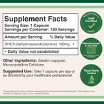 Double Wood Supplements - DHEA - 180 x 100 mg capsules